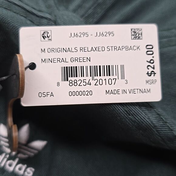 NWT Adidas Relaxed Strap-Back Hat Mineral Green OS - Picture 7 of 7
